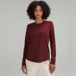 Lululemon Love Long Sleeve Shirt Red Merlot